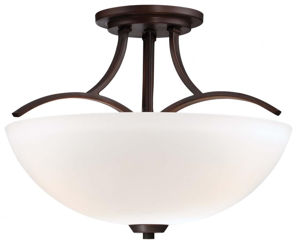 3 LIGHT SEMI FLUSH MOUNT