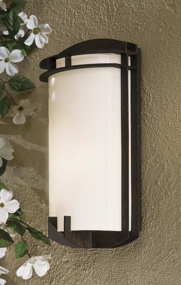 One Light Black Outdoor Wall Light