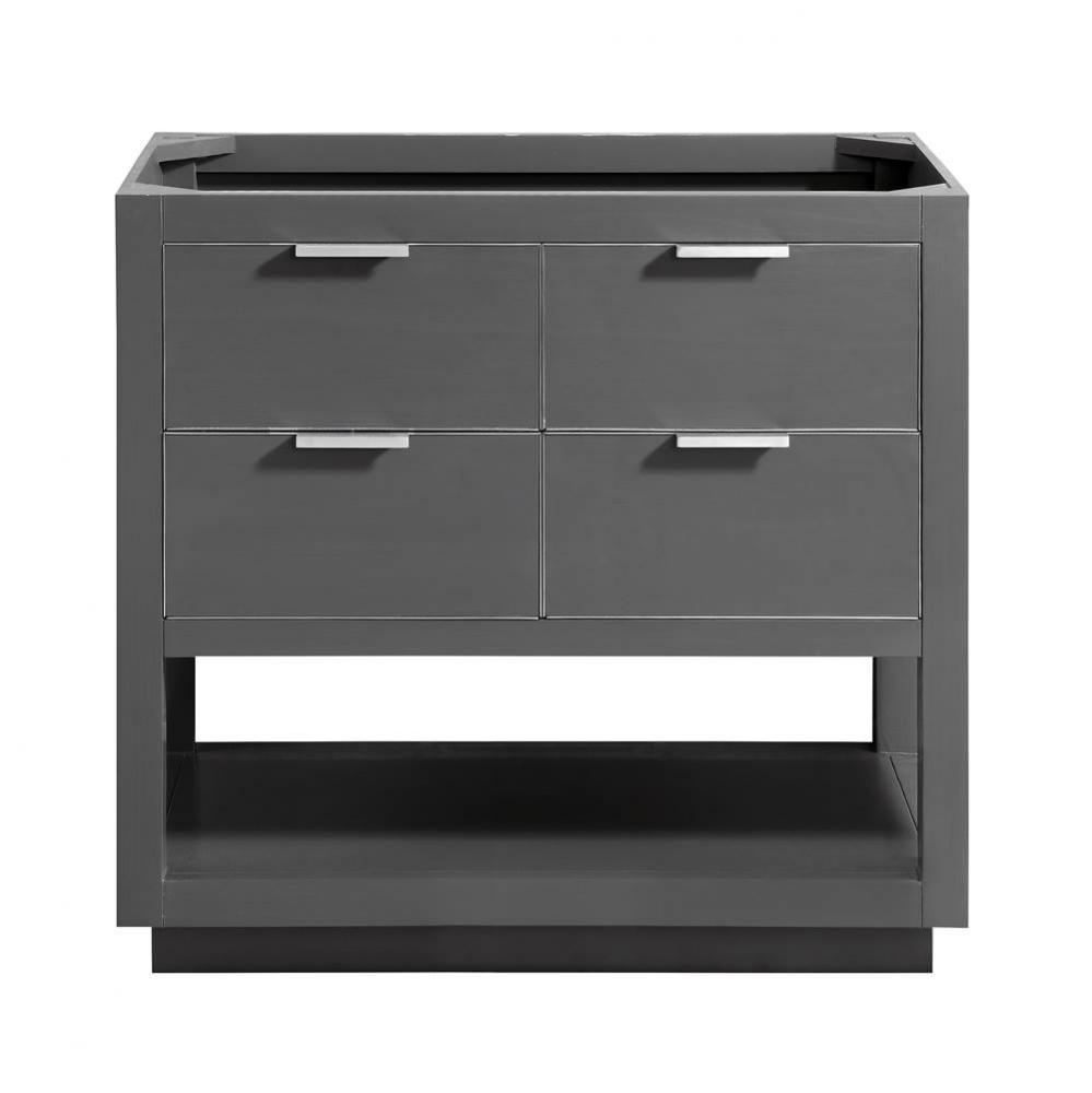 Avanity Allie 36 in. Vanity Only in Twilight Gray with Silver Trim