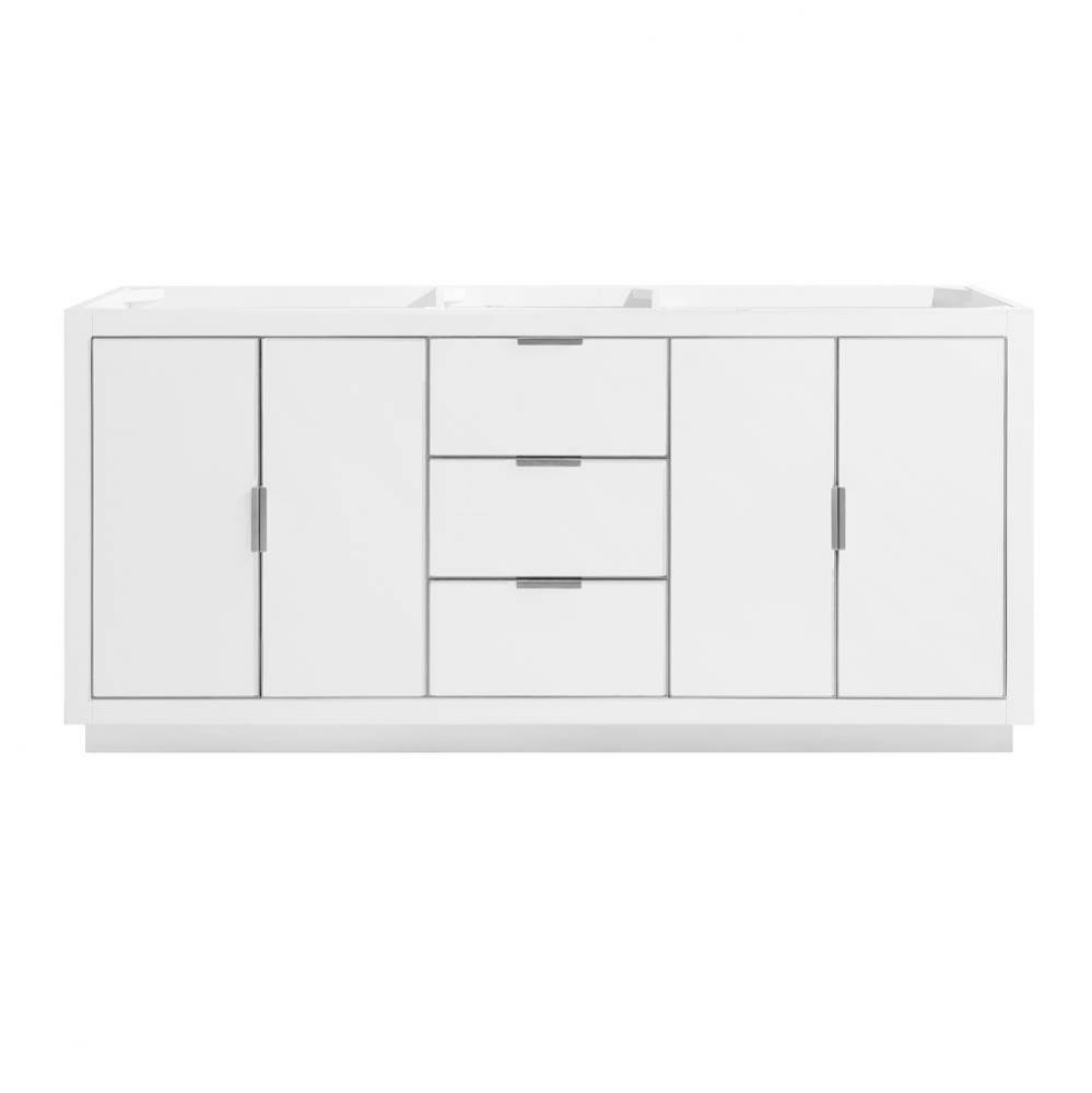 Avanity Austen 72 in. Vanity Only in White with Silver Trim