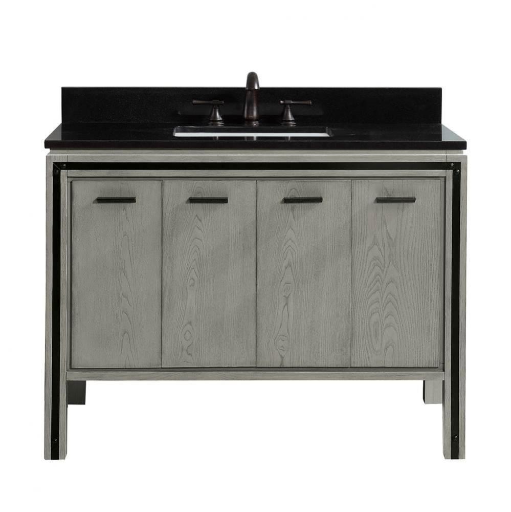 Avanity Dexter 43 in. Vanity Combo in Rustic Gray with Black Granite Top