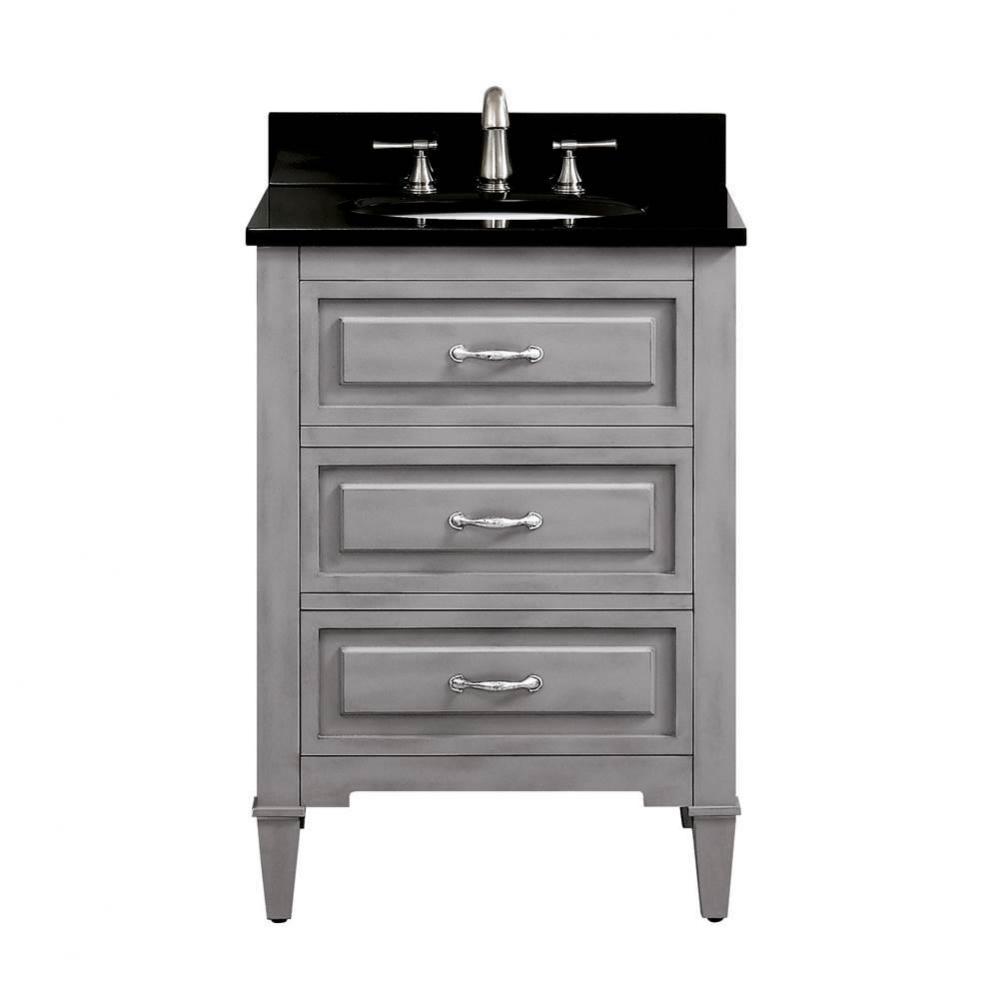 Avanity Kelly 25 in. Vanity in Grayish Blue finish with Black Granite Top