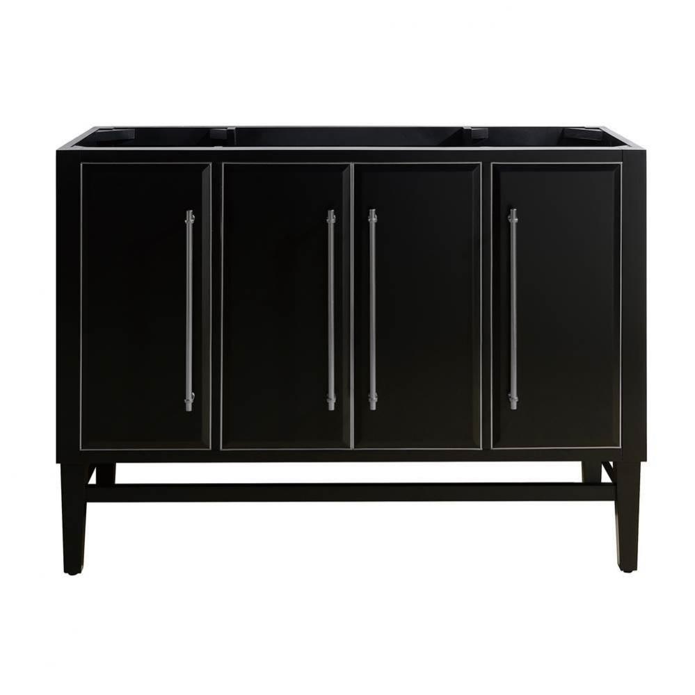 Avanity Mason 48 in. Vanity Only in Black with Silver Trim