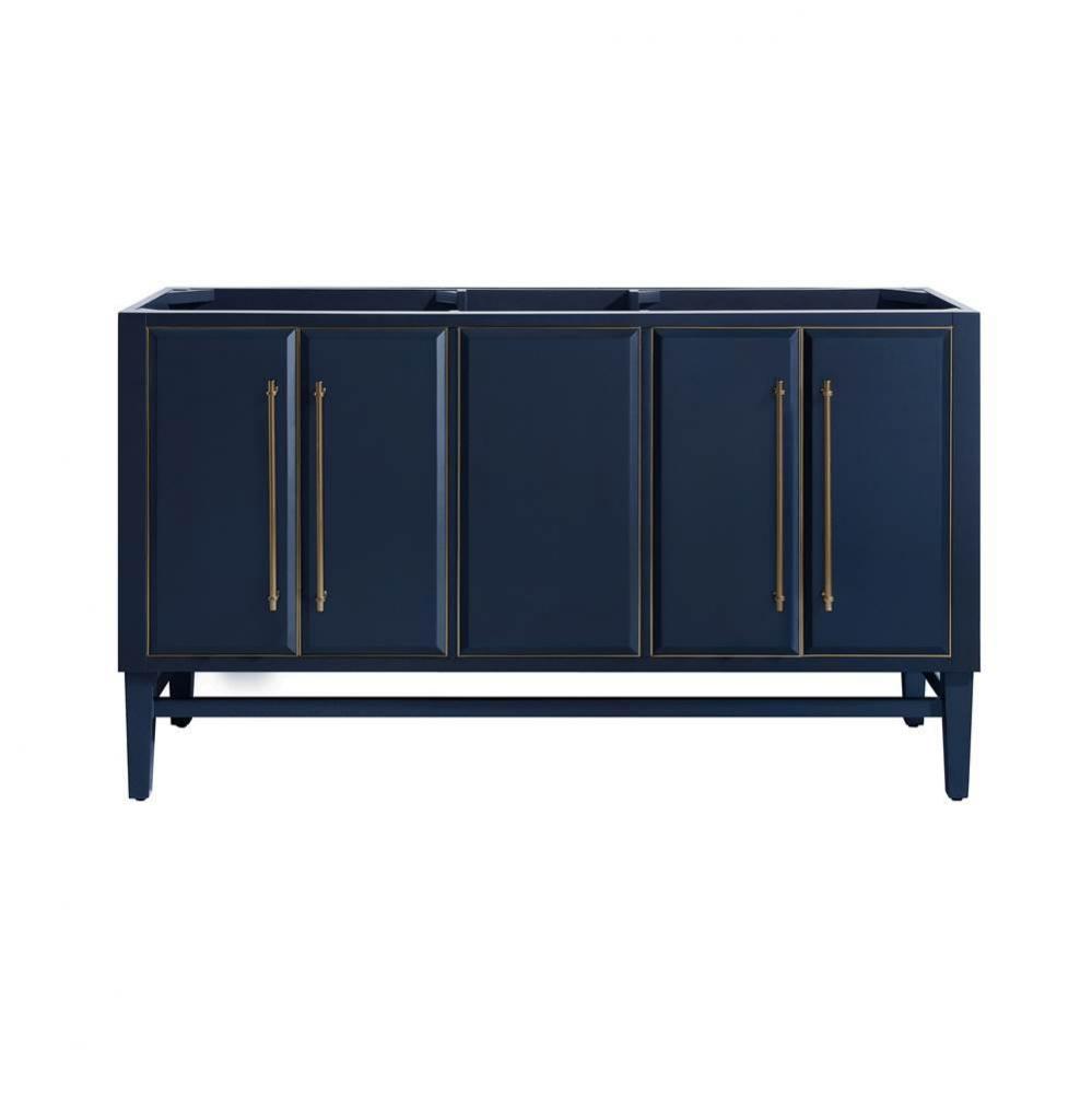 Avanity Mason 60 in. Vanity Only in Navy Blue with Gold Trim