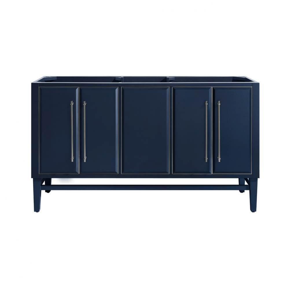 Avanity Mason 60 in. Vanity Only in Navy Blue with Silver Trim