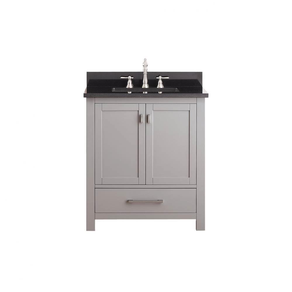 Avanity Modero 31 in. Vanity in Chilled Gray finish with Black Granite Top