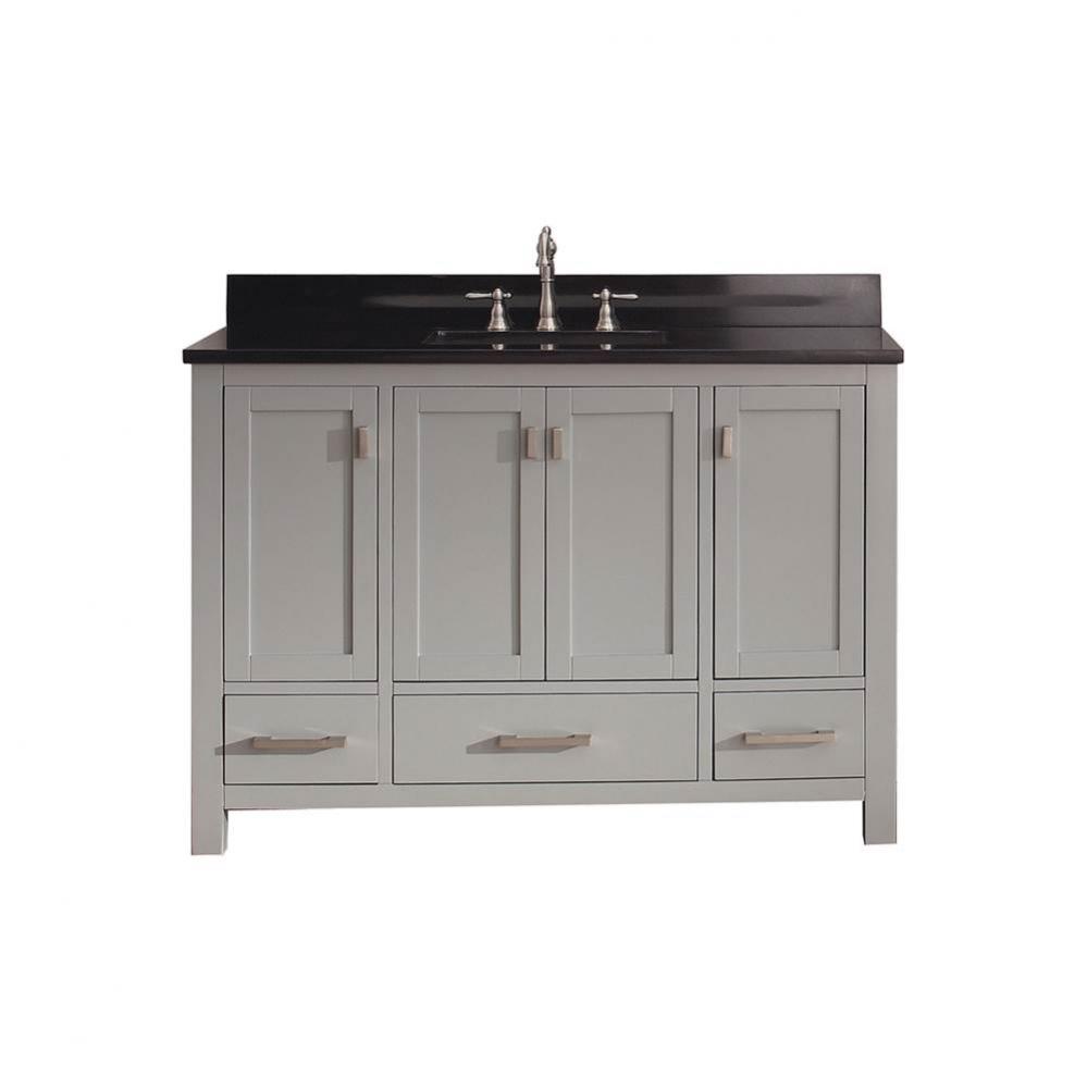 Avanity Modero 49 in. Vanity in Chilled Gray finish with Black Granite Top