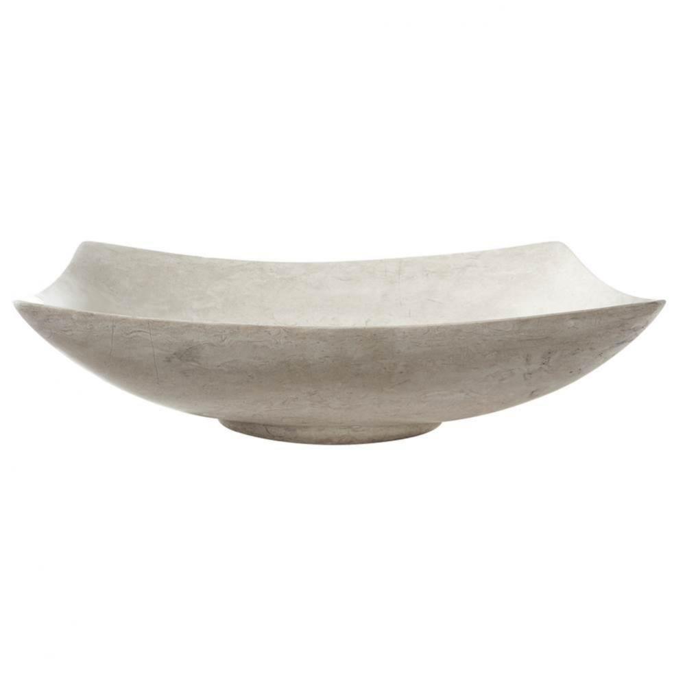 Rectangular Stone Vessel in Gray Marble