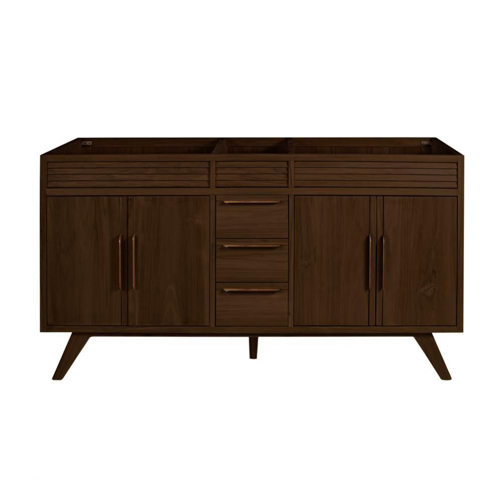 Avanity Taylor 60 in. Vanity Only in Brown Teak