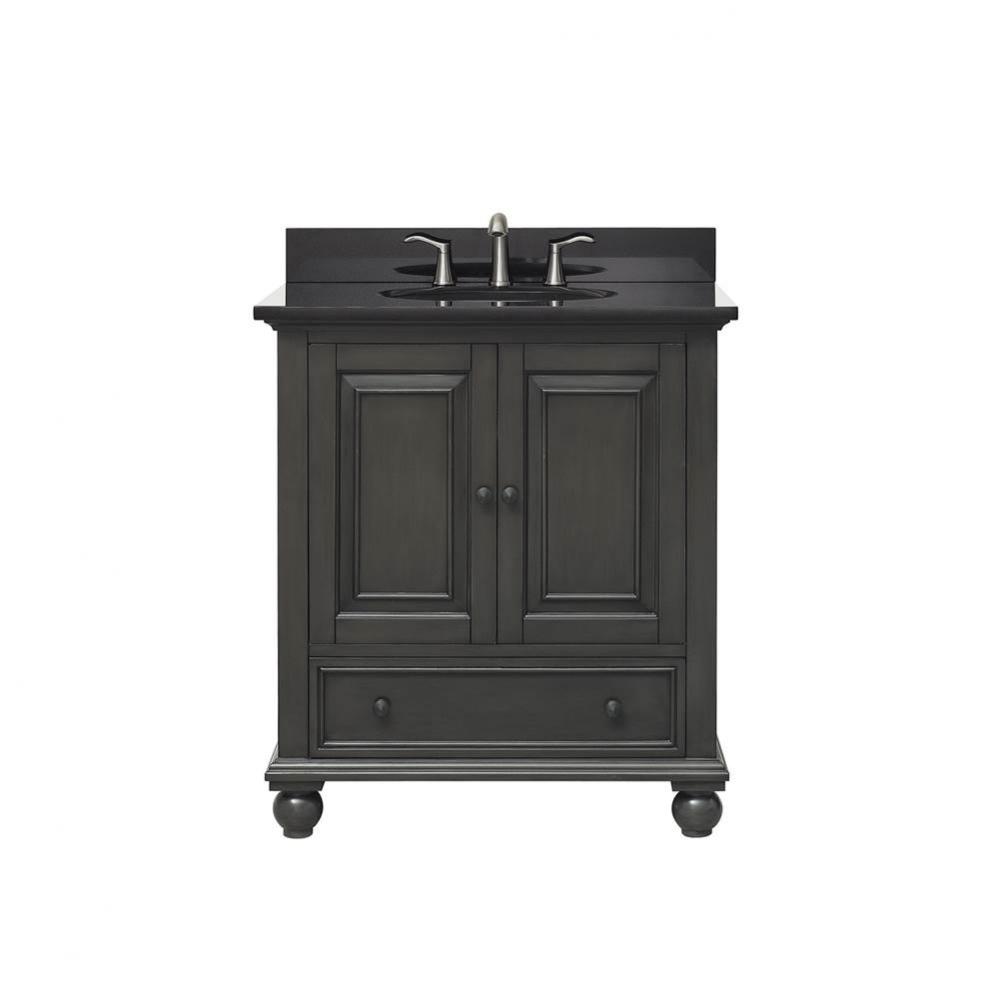 Avanity Thompson 31 in. Vanity in Charcoal Glaze finish with Black Granite Top