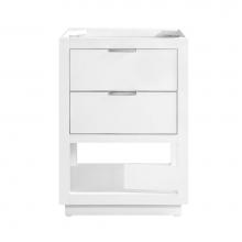 Avanity ALLIE-V24-WTS - Avanity Allie 24 in. Vanity Only in White with Silver Trim