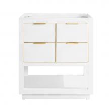 Avanity ALLIE-V30-WTG - Avanity Allie 30 in. Vanity Only in White with Gold Trim