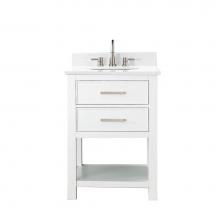 Avanity BROOKS-VS24-WT-EW - Avanity Brooks 25 in. Vanity in White finish with Engineered White Stone Top