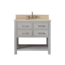 Avanity BROOKS-VS36-CG-B - Avanity Brooks 37 in. Vanity in Chilled Gray finish with Galala Beige Marble Top