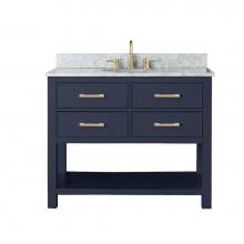 Avanity BROOKS-VS42-NB-C - Avanity Brooks 43 in. Vanity in Navy Blue with Carrara White Marble Top