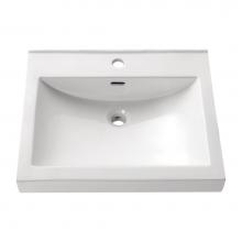 Avanity CVE550RE - Semi Recessed 21.7 in. Rectangular Vitreous China Sink in White