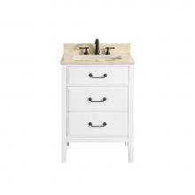 Avanity DELANO-VS24-WT-B - Avanity Delano 25 in. Vanity in White finish with Galala Beige Marble Top