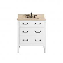 Avanity DELANO-VS30-WT-B - Avanity Delano 31 in. Vanity in White finish with Galala Beige Marble Top