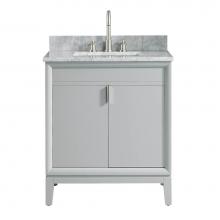 Avanity EMMA-VS31-DG-C - Avanity Emma 31 in. Vanity Combo in Dove Gray with Carrara White Marble Top