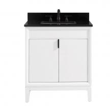 Avanity EMMA-VS31-WT-A - Avanity Emma 31 in. Vanity Combo in White with Black Granite Top