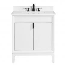 Avanity EMMA-VS31-WT-E - Avanity Emma 31 in. Vanity Combo in White finish with Cala White Engineered Stone Top