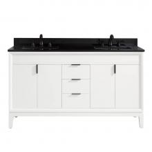 Avanity EMMA-VS61-WT-A - Avanity Emma 61 in. Vanity Combo in White with Black Granite Top