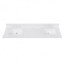 Avanity EUT73CW-RS - Avanity 73 in. Cala White Engineered Stone Top with Dual Rectangular Sinks