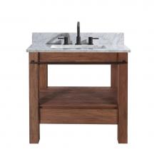 Avanity KAYDEN-VS31-BRW - Avanity Kayden 31 in. Vanity in Brown Reclaimed Wood with Carrara White Marble Top