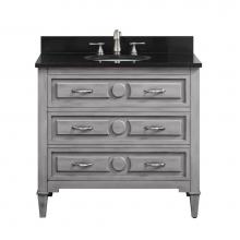 Avanity KELLY-VS36-GB-A - Avanity Kelly 37 in. Vanity in Grayish Blue finish with Black Granite Top