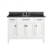 Avanity MADISON-VS48-WT-A - Avanity Madison 49 in. Vanity in White finish with Black Granite Top