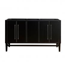 Avanity MASON-V60-BKS - Avanity Mason 60 in. Vanity Only in Black with Silver Trim