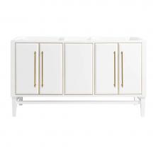 Avanity MASON-V60-WTG - Avanity Mason 60 in. Vanity Only in White with Gold Trim