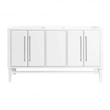 Avanity MASON-V60-WTS - Avanity Mason 60 in. Vanity Only in White with Silver Trim