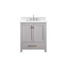 Avanity MODERO-VS30-CG-E - Avanity Modero 31 in. Vanity in Chilled Gray finish with Cala White Engineered Stone Top