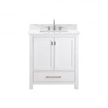 Avanity MODERO-VS30-WT-E - Avanity Modero 31 in. Vanity in White finish with Cala White Engineered Stone Top