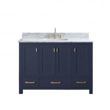 Avanity MODERO-VS48-NB-C - Avanity Modero 49 in. Vanity in Navy Blue with Carrara White Marble Top