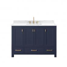 Avanity MODERO-VS48-NB-E - Avanity Modero 49 in. Vanity in Navy Blue with Cala White Engineered Stone Top