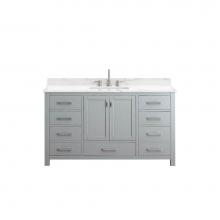 Avanity MODERO-VS60-CG-A-E - Avanity Modero 61 in. Single Vanity in Chilled Gray finish with Cala White Engineered Stone Top