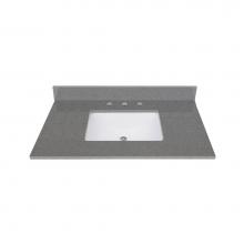 Avanity QUT37CO-RS - Avanity 37 in. Lotte Radianz Contrail Matte Quartz Top with Rectangular Sink