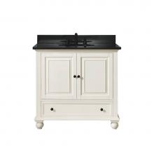 Avanity THOMPSON-VS36-FW-A - Avanity Thompson 37 in. Vanity in French White finish with Black Granite Top