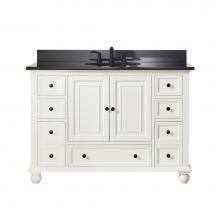 Avanity THOMPSON-VS48-FW-A - Avanity Thompson 49 in. Vanity in French White finish with Black Granite Top