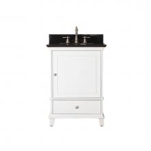 Avanity WINDSOR-VS24-WT-A - Avanity Windsor 25 in. Vanity in White finish with Black Granite Top