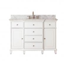 Avanity WINDSOR-VS48-WT-C - Avanity Windsor 49 in. Vanity in White finish with Carrara White Marble Top