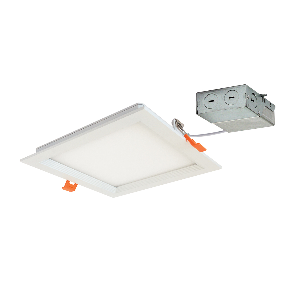 6&#34; FLIN Square Recessed LED, 1150lm, 3000K, 16W, 120V Triac/ELV Dimming, White