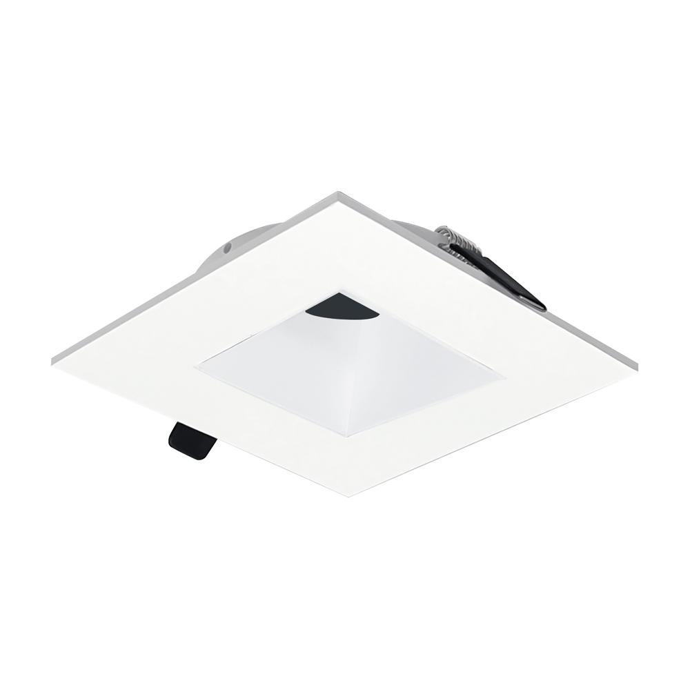 2&#34; Iolite Can-less Square Downlight Trim, Matte Powder White finish