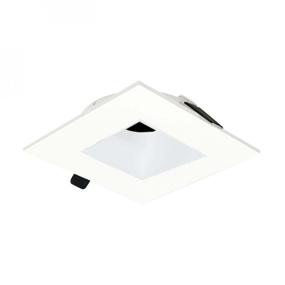 4&#34; Iolite Can-less Square Downlight Trim, Matte Powder White finish