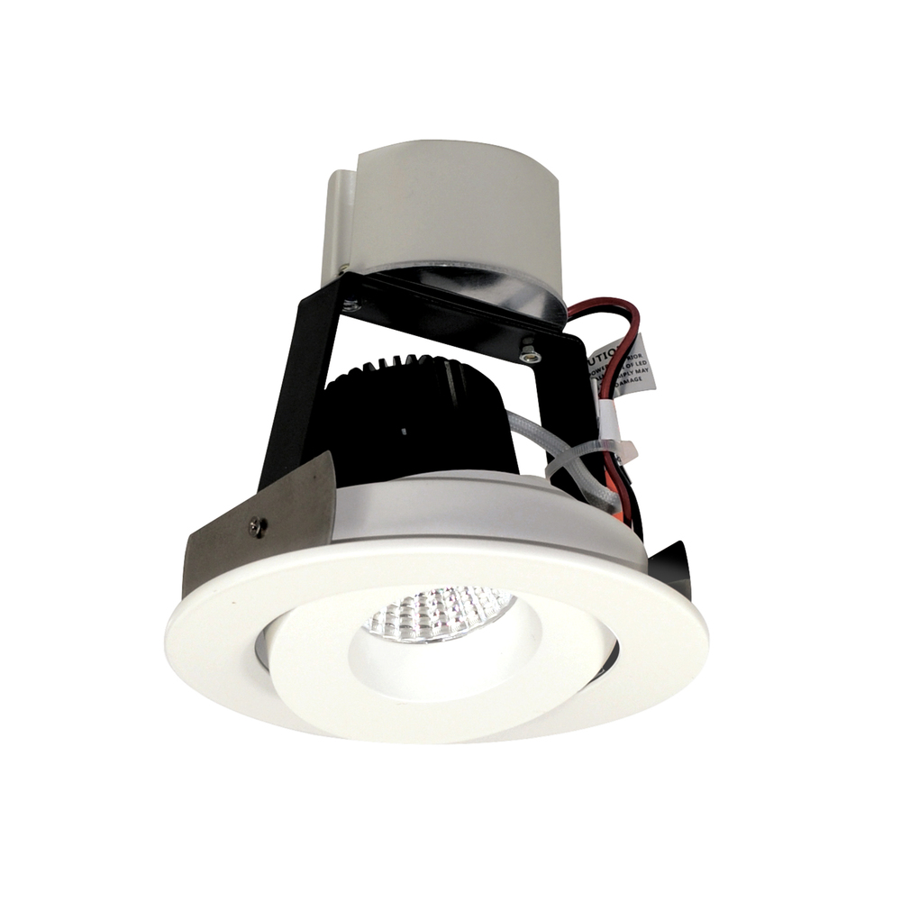 4&#34; Iolite LED Round Adjustable Gimbal Retrofit, 1000lm / 12W, 3500K, Matte Powder White Finish