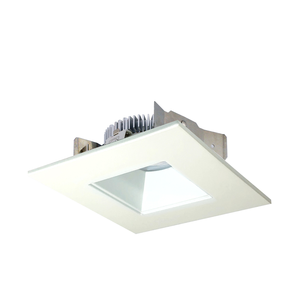 4&#34; Cobalt Shallow High Lumen LED Trim, Square/Square Regress, 850lm, 3000K, Matte Powder White