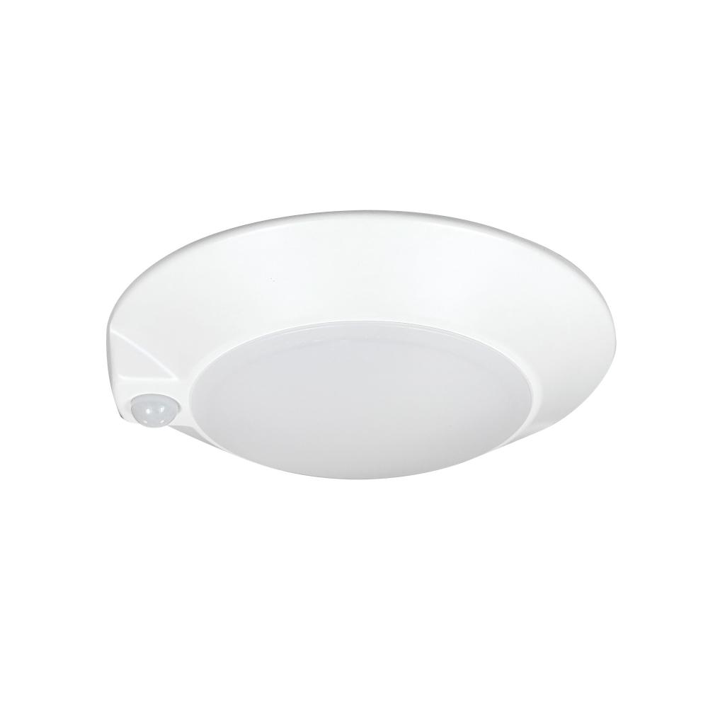 7&#34; AC Opal LED Surface Mount with PIR Motion Sensor, 500lm / 14W, Selectable CCT, White Finish