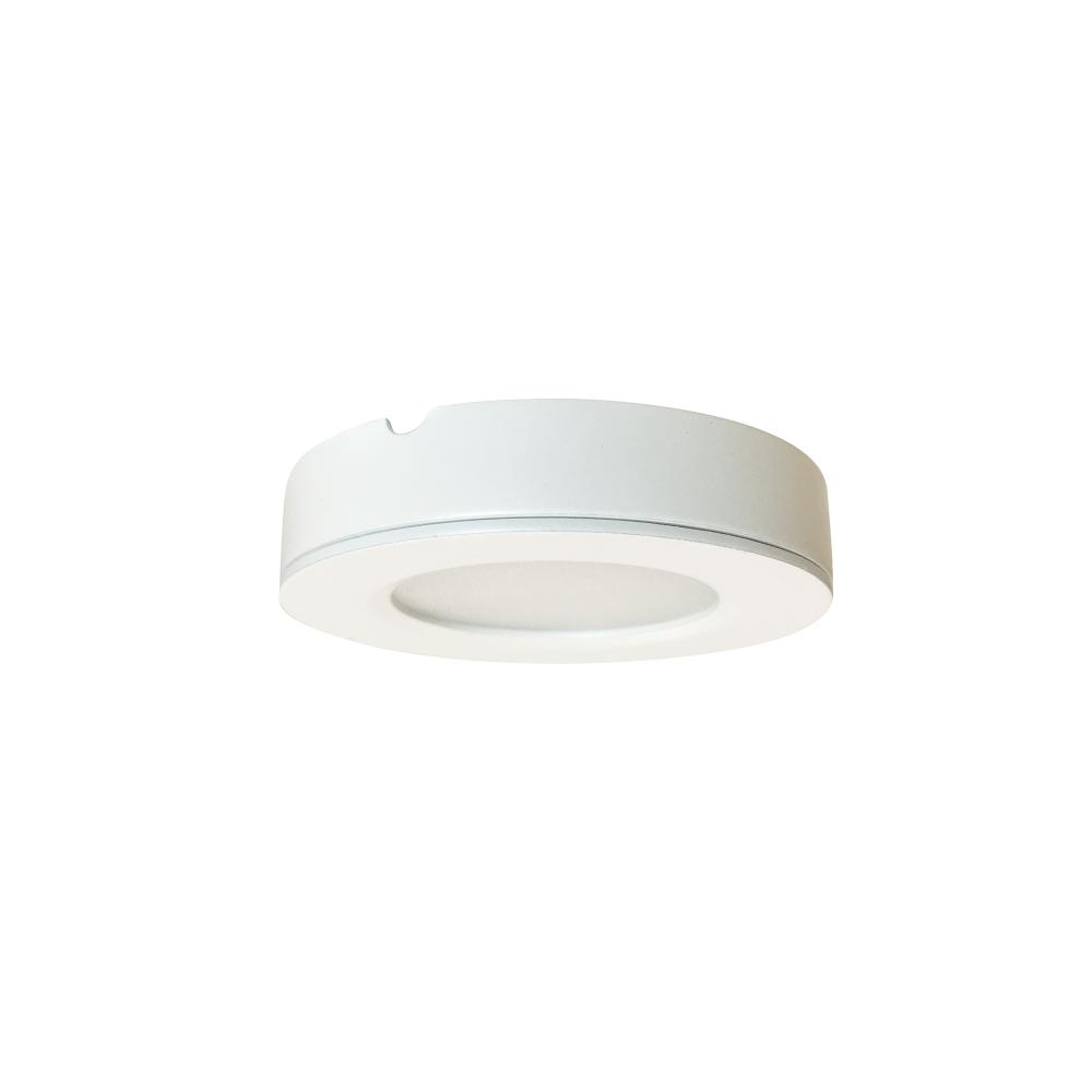 24V Josh LED Puck Light, 300lm / 2700K, White Finish